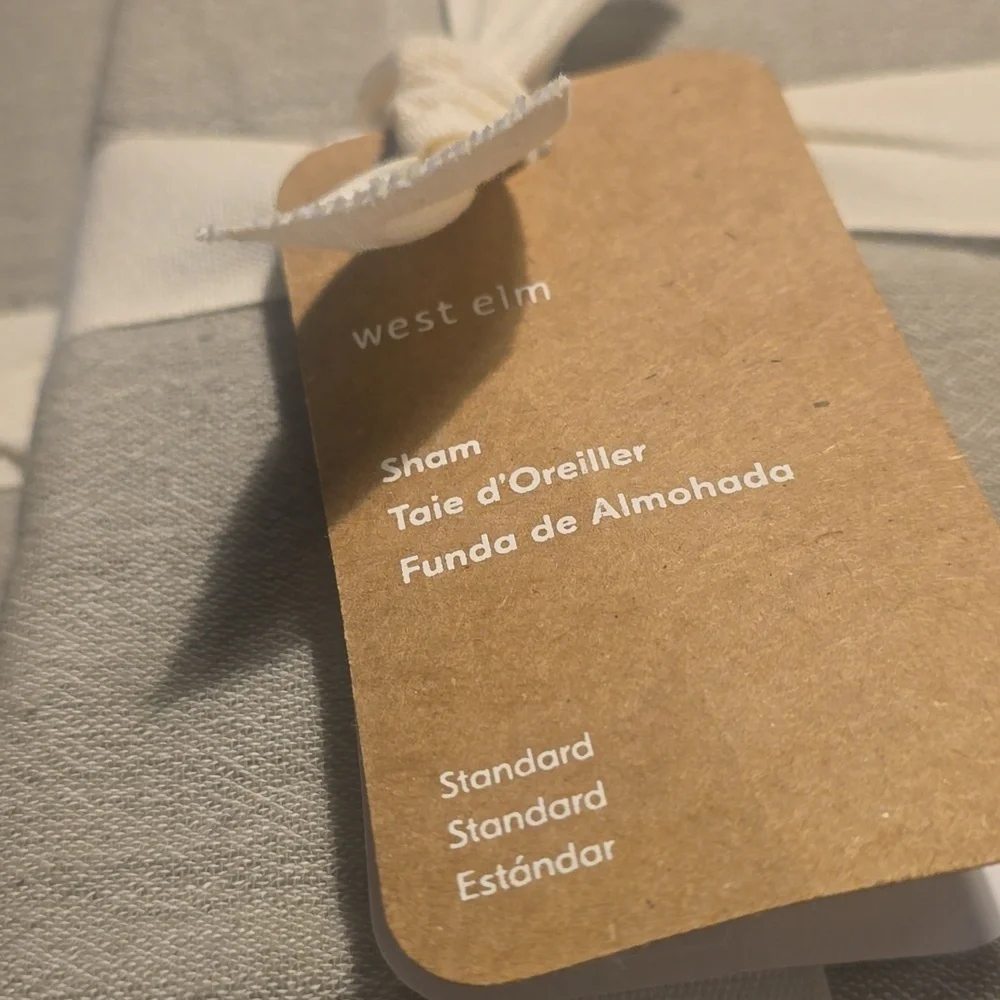 West Elm Windowpane Gauze Standard Sham, Retail Price $39.00 USD, Color Elm